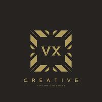 VX initial letter luxury ornament monogram logo template vector