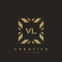 VL initial letter luxury ornament monogram logo template vector