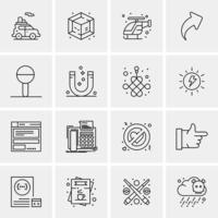 16 Business Universal Icons Vector Creative Icon Illustration to use in web and Mobile Related project