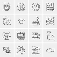 16 iconos universales de negocios vector ilustración de icono creativo para usar en proyectos relacionados con la web y dispositivos móviles