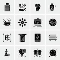 16 iconos universales de negocios vector ilustración de icono creativo para usar en proyectos relacionados con la web y dispositivos móviles