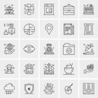 25 iconos de negocios universales vector ilustración de icono creativo para usar en proyectos relacionados con la web y dispositivos móviles