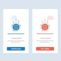 Globe Business Communication Connection Global World  Blue and Red Download and Buy Now web Widget Card Template vector