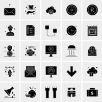 25 iconos de negocios universales vector ilustración de icono creativo para usar en proyectos relacionados con la web y dispositivos móviles