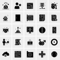 25 iconos de negocios universales vector ilustración de icono creativo para usar en proyectos relacionados con la web y dispositivos móviles