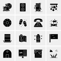 16 iconos universales de negocios vector ilustración de icono creativo para usar en proyectos relacionados con la web y dispositivos móviles