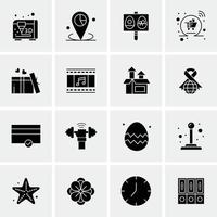 16 iconos universales de negocios vector ilustración de icono creativo para usar en proyectos relacionados con la web y dispositivos móviles