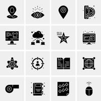 16 iconos universales de negocios vector ilustración de icono creativo para usar en proyectos relacionados con la web y dispositivos móviles