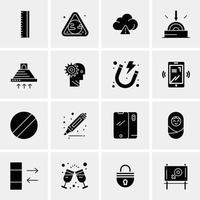 16 iconos universales de negocios vector ilustración de icono creativo para usar en proyectos relacionados con la web y dispositivos móviles