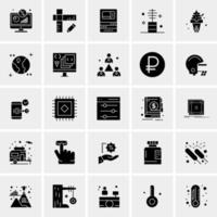 25 iconos de negocios universales vector ilustración de icono creativo para usar en proyectos relacionados con la web y dispositivos móviles