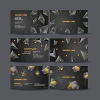 Modern Dark Abstract Business Card Template vector