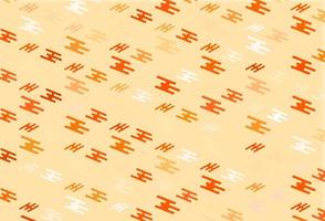 Light Yellow, Orange vector pattern with narrow lines.