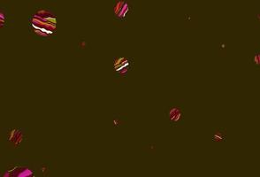 Light red, yellow vector background with bubbles.