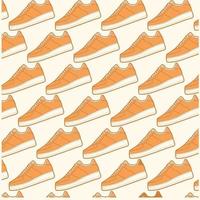 diseño de ilustración vectorial plana del patrón de zapatillas retro. se puede utilizar para medios de impresión vector