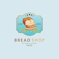 plantilla de diseño de logotipo de panadería de tienda de pan para marca o empresa y otros vector