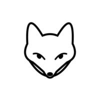 Fox head icon, fox vector. vector