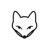 Fox head icon, fox vector. vector