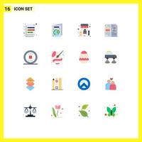 Group of 16 Modern Flat Colors Set for control layout marketplace editorial book Editable Pack of Creative Vector Design Elements