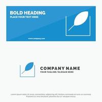 Leaf Green Tree SOlid Icon Website Banner and Business Logo Template vector