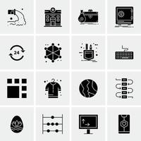 16 iconos universales de negocios vector ilustración de icono creativo para usar en proyectos relacionados con la web y dispositivos móviles