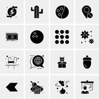 16 iconos universales de negocios vector ilustración de icono creativo para usar en proyectos relacionados con la web y dispositivos móviles