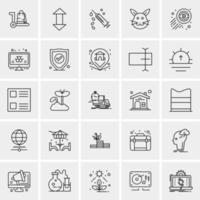 25 iconos de negocios universales vector ilustración de icono creativo para usar en proyectos relacionados con la web y dispositivos móviles