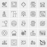 25 iconos de negocios universales vector ilustración de icono creativo para usar en proyectos relacionados con la web y dispositivos móviles