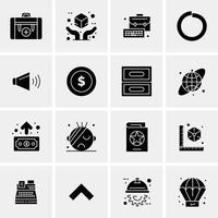 16 iconos universales de negocios vector ilustración de icono creativo para usar en proyectos relacionados con la web y dispositivos móviles