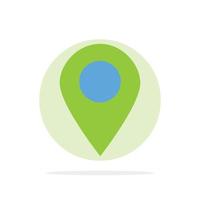 Location Map Marker Pin Abstract Circle Background Flat color Icon vector