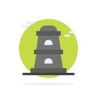 Observatory Tower Watchtower Abstract Circle Background Flat color Icon vector