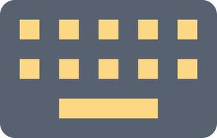 KeyBoard Typing Board Key  Flat Color Icon Vector icon banner Template