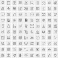 100 Business Icons for web and Print Material vector