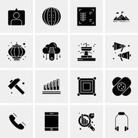 16 iconos universales de negocios vector ilustración de icono creativo para usar en proyectos relacionados con la web y dispositivos móviles