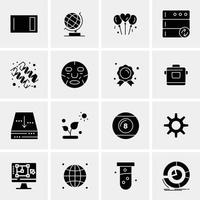 16 iconos universales de negocios vector ilustración de icono creativo para usar en proyectos relacionados con la web y dispositivos móviles