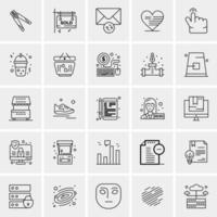 25 iconos de negocios universales vector ilustración de icono creativo para usar en proyectos relacionados con la web y dispositivos móviles