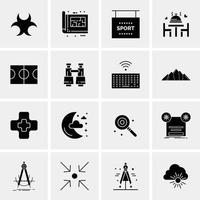 16 iconos universales de negocios vector ilustración de icono creativo para usar en proyectos relacionados con la web y dispositivos móviles