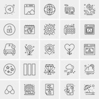 25 iconos de negocios universales vector ilustración de icono creativo para usar en proyectos relacionados con la web y dispositivos móviles