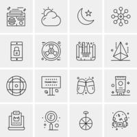 16 iconos universales de negocios vector ilustración de icono creativo para usar en proyectos relacionados con la web y dispositivos móviles