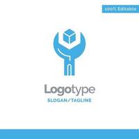 Config Develop Product Sdk Service Blue Solid Logo Template Place for Tagline vector