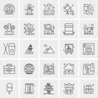 25 iconos de negocios universales vector ilustración de icono creativo para usar en proyectos relacionados con la web y dispositivos móviles