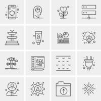 16 Business Universal Icons Vector Creative Icon Illustration to use in web and Mobile Related project