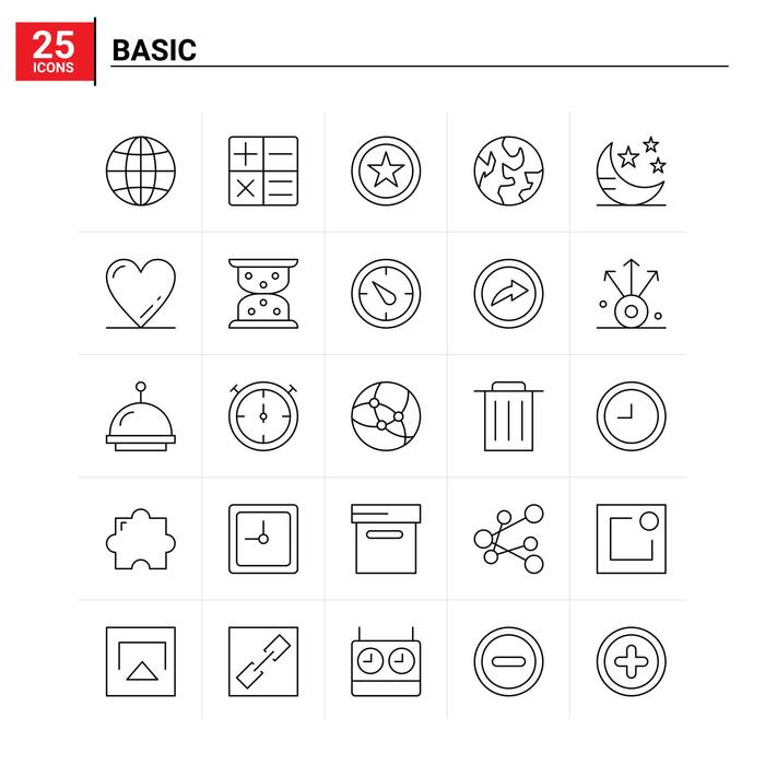 Basic Icons Vector Art, Icons, and Graphics for Free Download