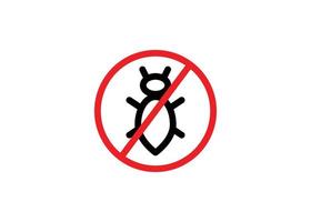 No bug icon design template vector isolated illustration