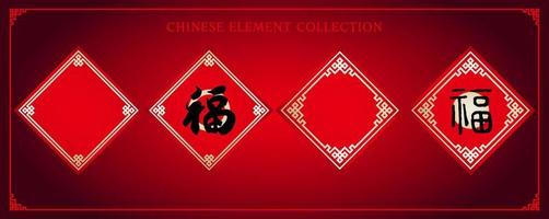 Spring Festival couplets with the Chinese word means blessing vector