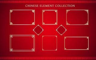 Chinese frame element collection set for traditional design concept. vector