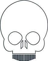 halloween line art icons and characters vector