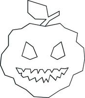 halloween line art icons and characters vector