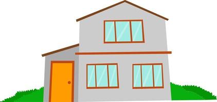 minimalistic house illustration isolated on white background vector