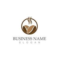 Coffee bean design logo vector