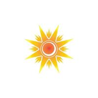 Sun icon logo design template vector